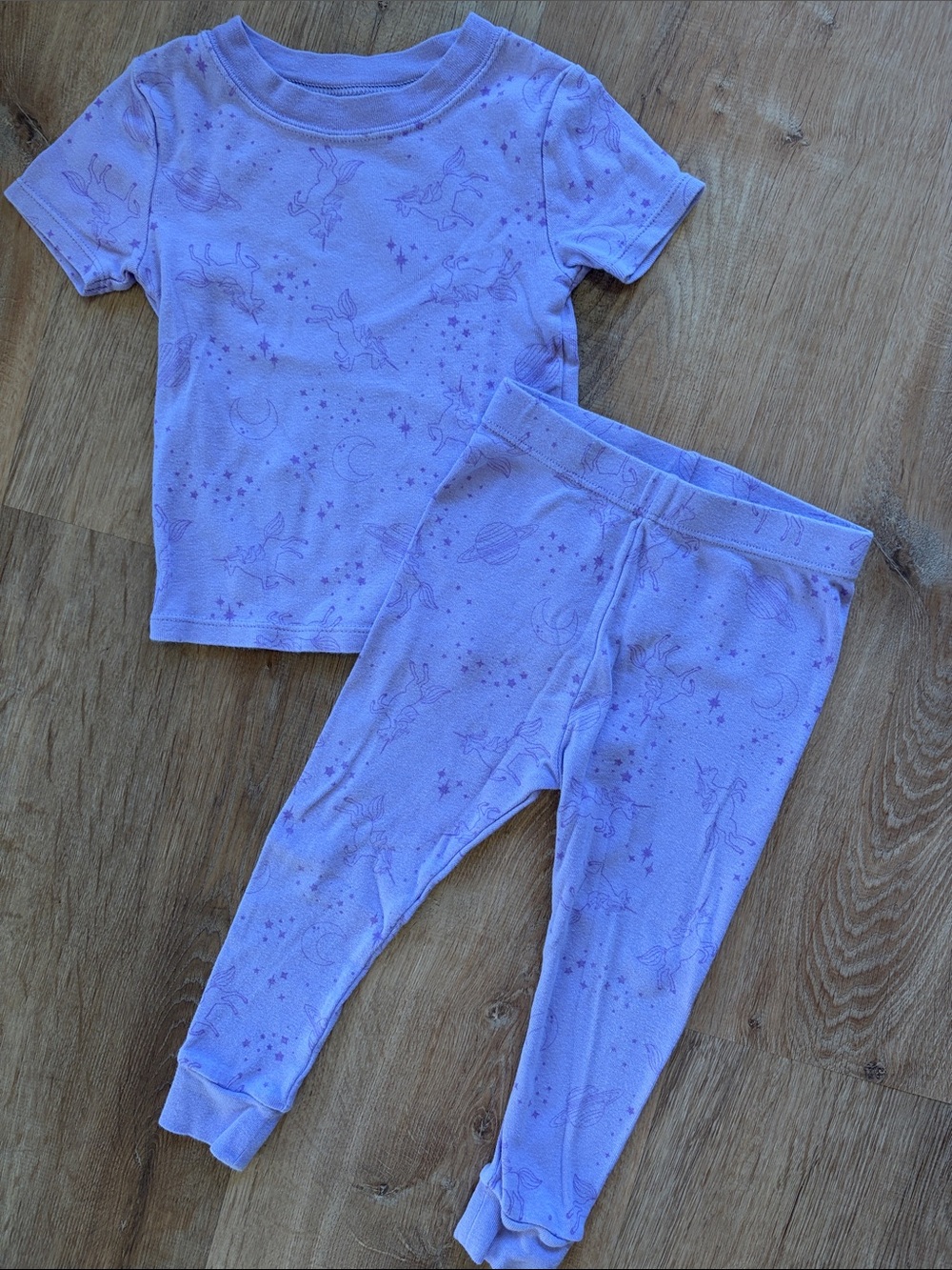 2T Lilac Unicorn Universe Pajama Set